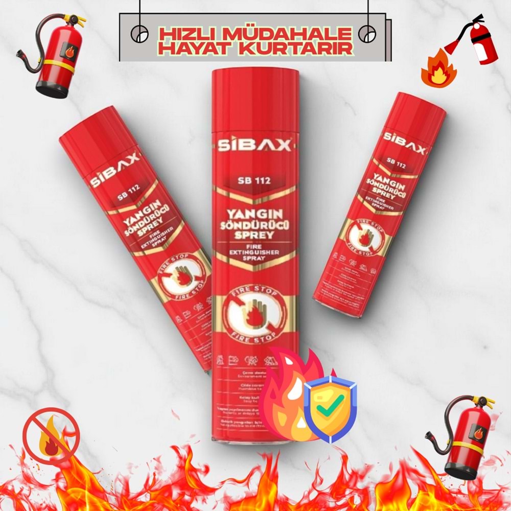 Sibax SB112 Yangın Söndürücü Sprey 1000ml