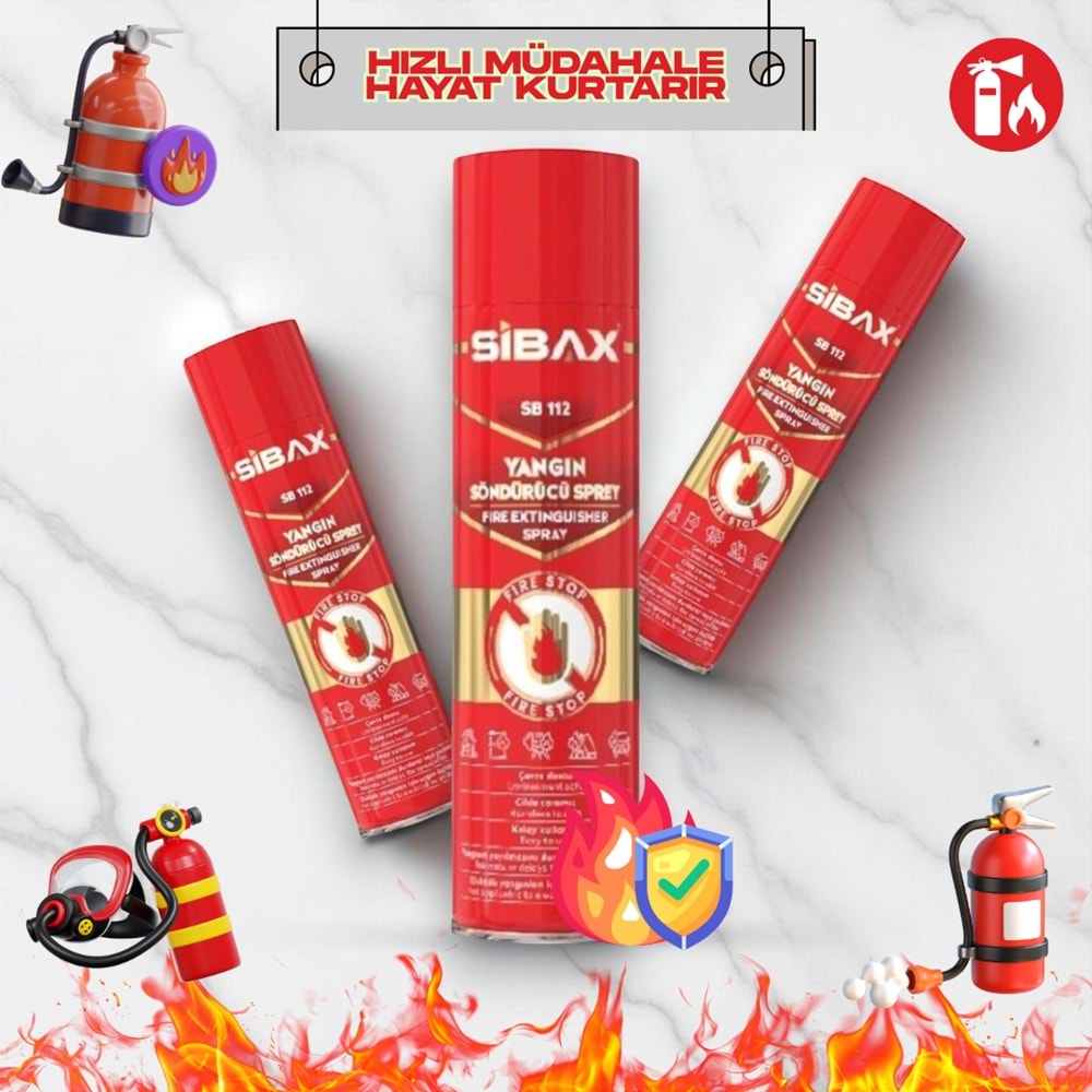 Sibax SB112 Yangın Söndürücü Sprey 600ml