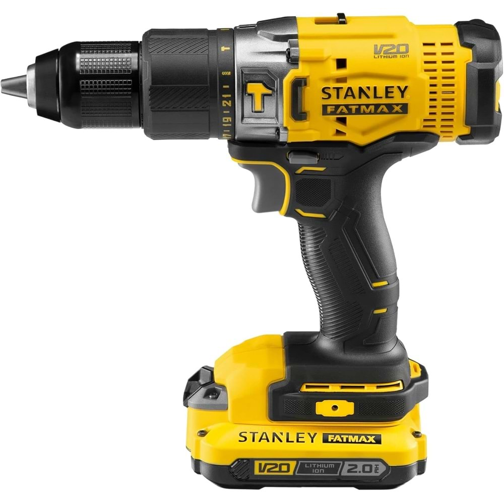 Stanley Çift Akülü Şarjlı Darbeli Matkap 18V 2.0AH V20