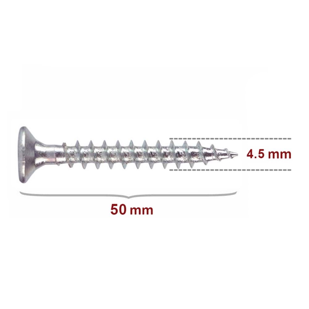 Sunta Vidası 4.5x50 (200 Adet)