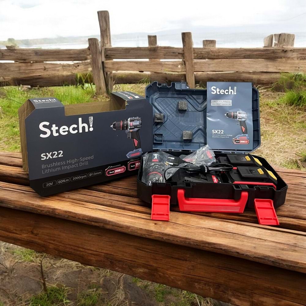Stechend Akülü Şarjlı Darbeli Vidalama 60nm Kömürsüz SX22-2x4.0 Ah