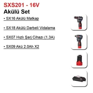 Stechend Akülü Set SXS201-16V