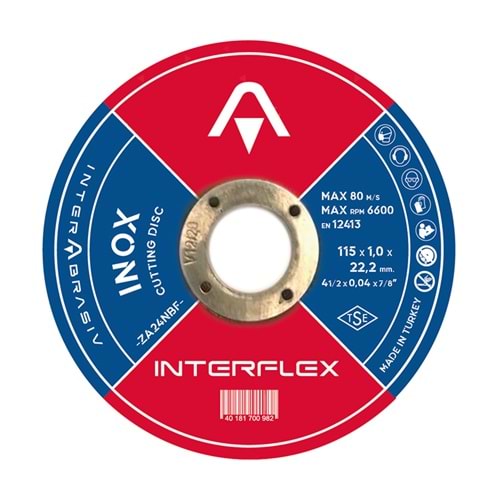 İnterflex İnox Kesici Disk 180x1.6x22.23 mm