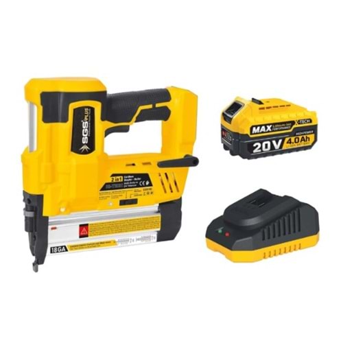 SGS Akülü Zımba ve Çivi Tabanca Seti 20V 1x4.0Ah