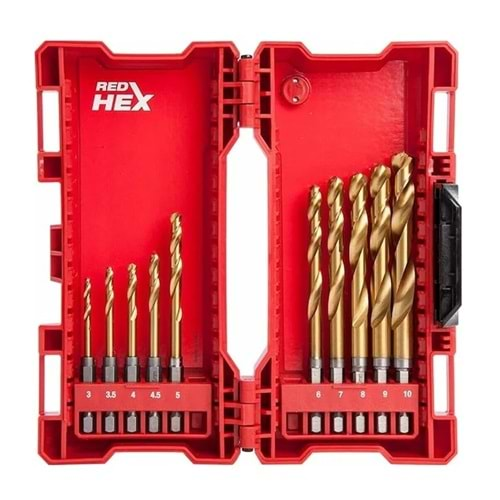 Milwaukee Hex Metal Matkap Ucu Seti 10 Parça