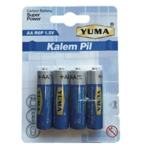 Yuma Kalem Pil Blisterli AA 1,5V - 4 Adet