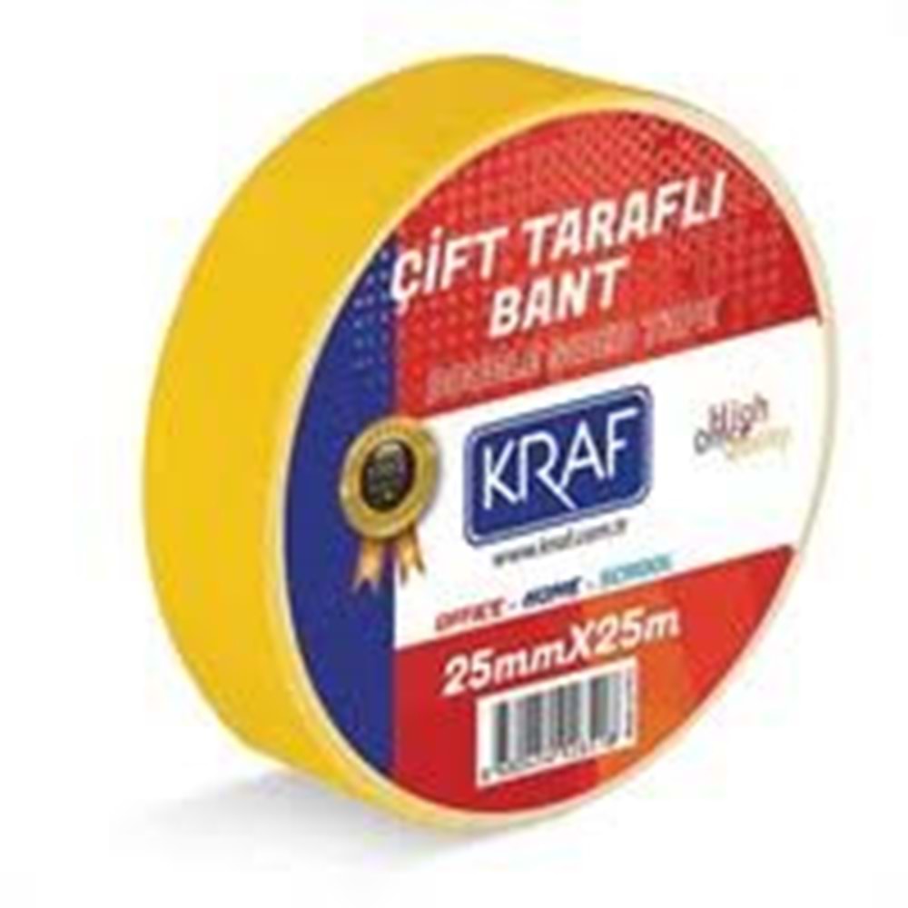 KRAF | ÇİFT TARAFLI BANT 25MMX25M 2525G