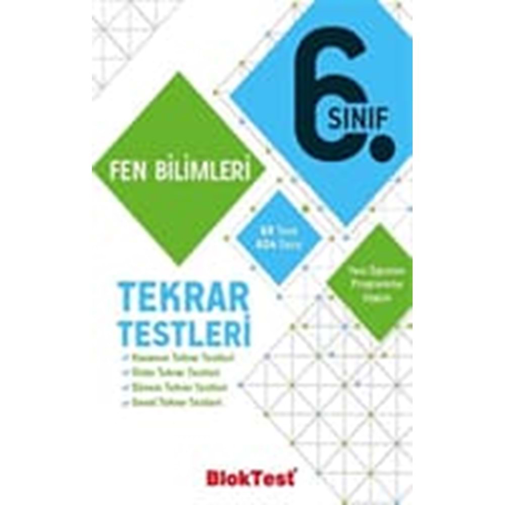 TUDEM | 6. SINIF BLOKTEST FEN BİLİMLERİ TEKRAR TESTLERİ - 2021