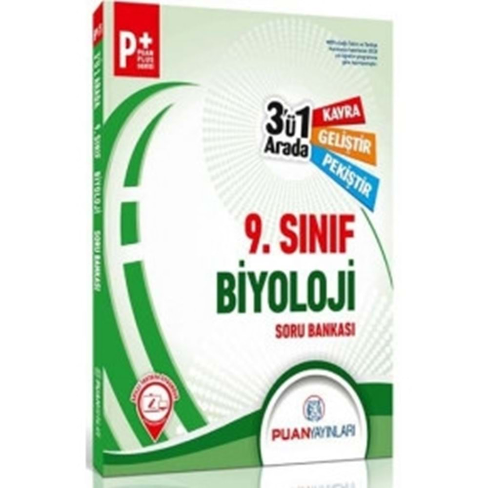 PUAN | 9.SINIF BİYOLOJİ 3'Ü 1 ARADA SORU BANKASI - 2023