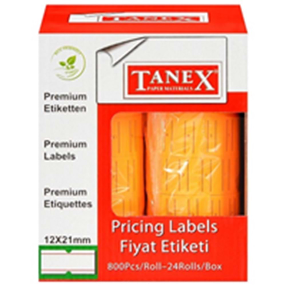 TANEX | FİYAT ETİKET FOSFORLU TURUNCU