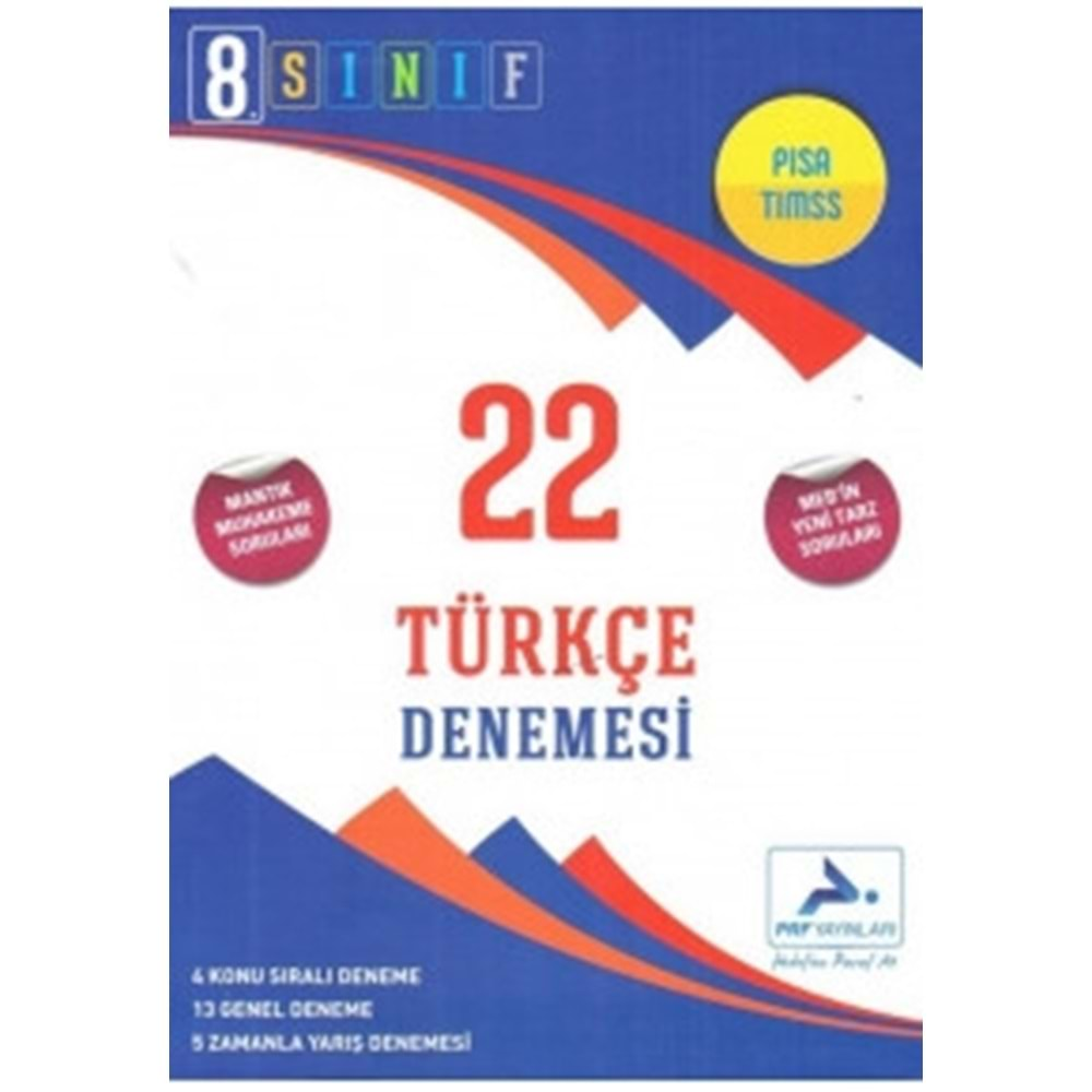 PARAF | 8. SINIF TÜRKÇE 22'Lİ BRANŞ DENEME - 2024