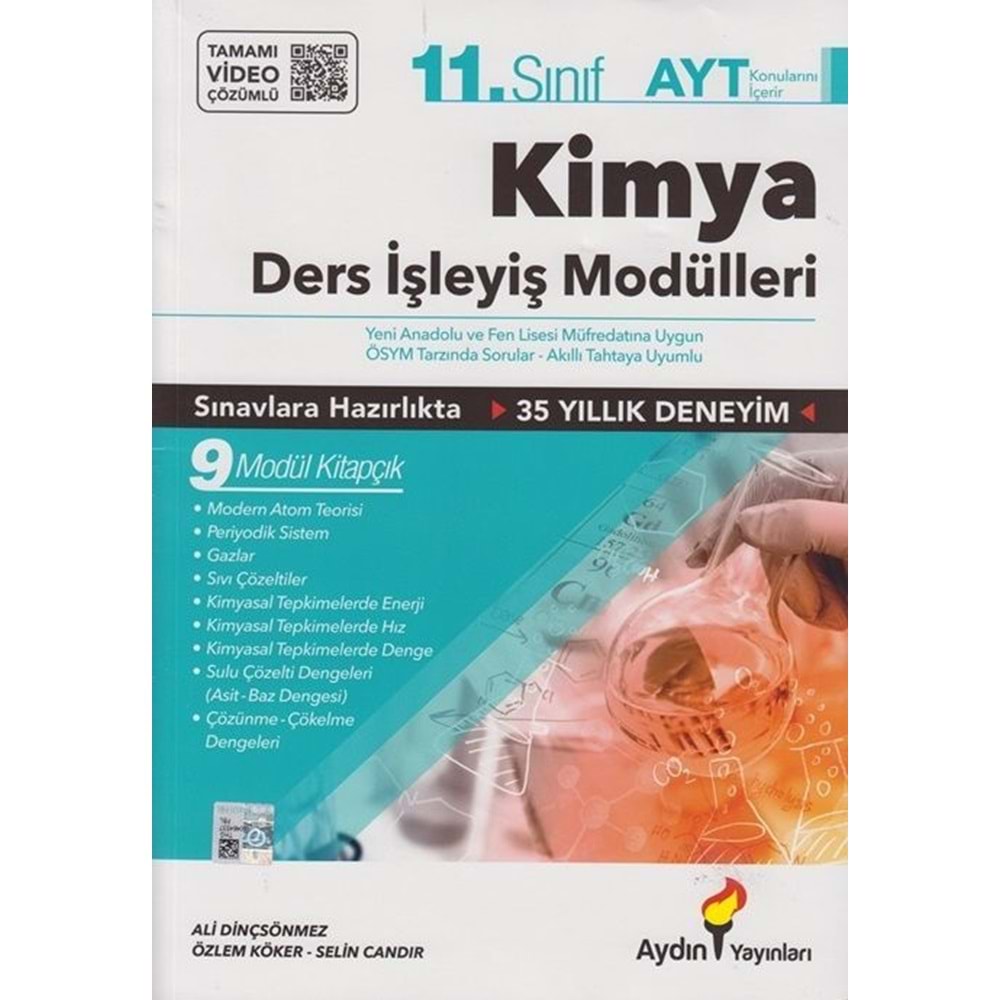 AYDIN | 11. SINIF AYDIN KIMYA DERS İŞLEYIŞ MODÜLLERI - 2024