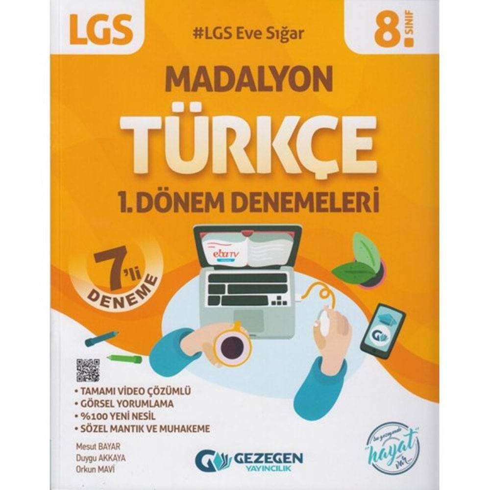 GEZEGEN | 8.SINIF MADALYON TÜRKÇE 1. DÖNEM DENEMELERİ (7'Lİ) - 2022