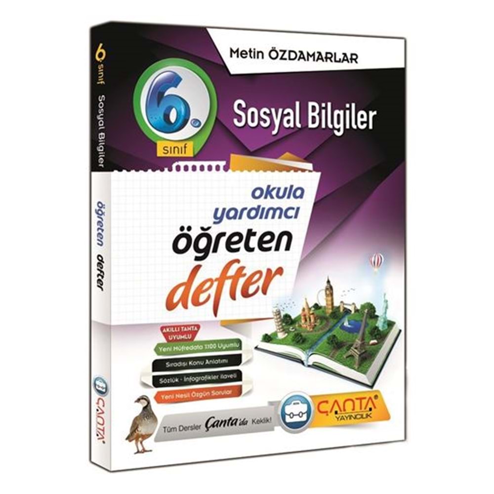 ÇANTA | 6.SINIF DEFTER ÖĞRETEN SOSYAL BİLGİLER - 2022
