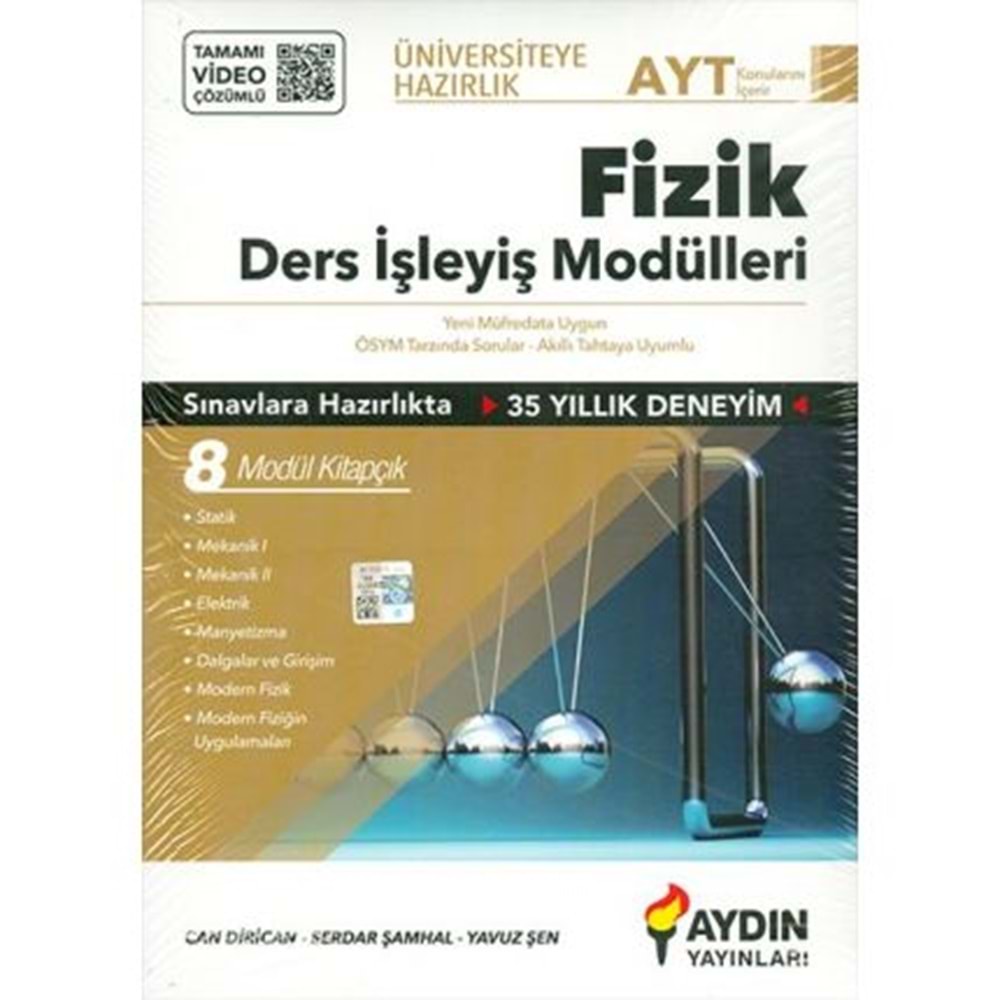 AYDIN | ÜNİVERSİTEYE HAZIRLIK AYT FİZİK DERS İŞLEYİŞ MODÜLLERİ - 2022