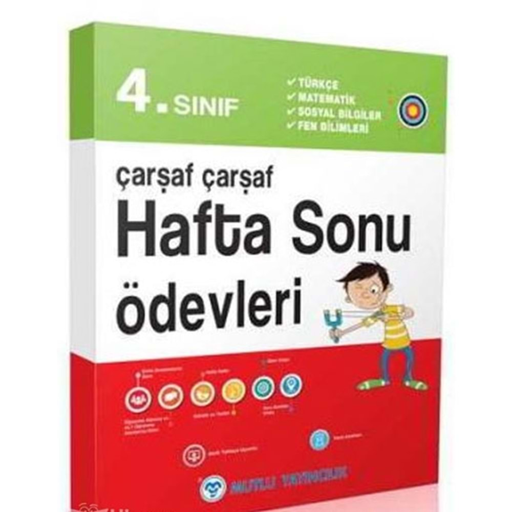 MUTLU | 4. SINIF YENİ NESİL ÇARŞAF HAFTA SONU ÖDEVLERİ - 2024