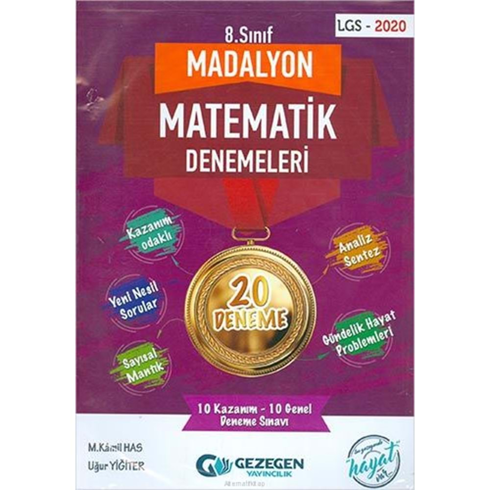 GEZEGEN | 8.SINIF MATEMATİK 20' Lİ MATEMATİK DENEME - 2022