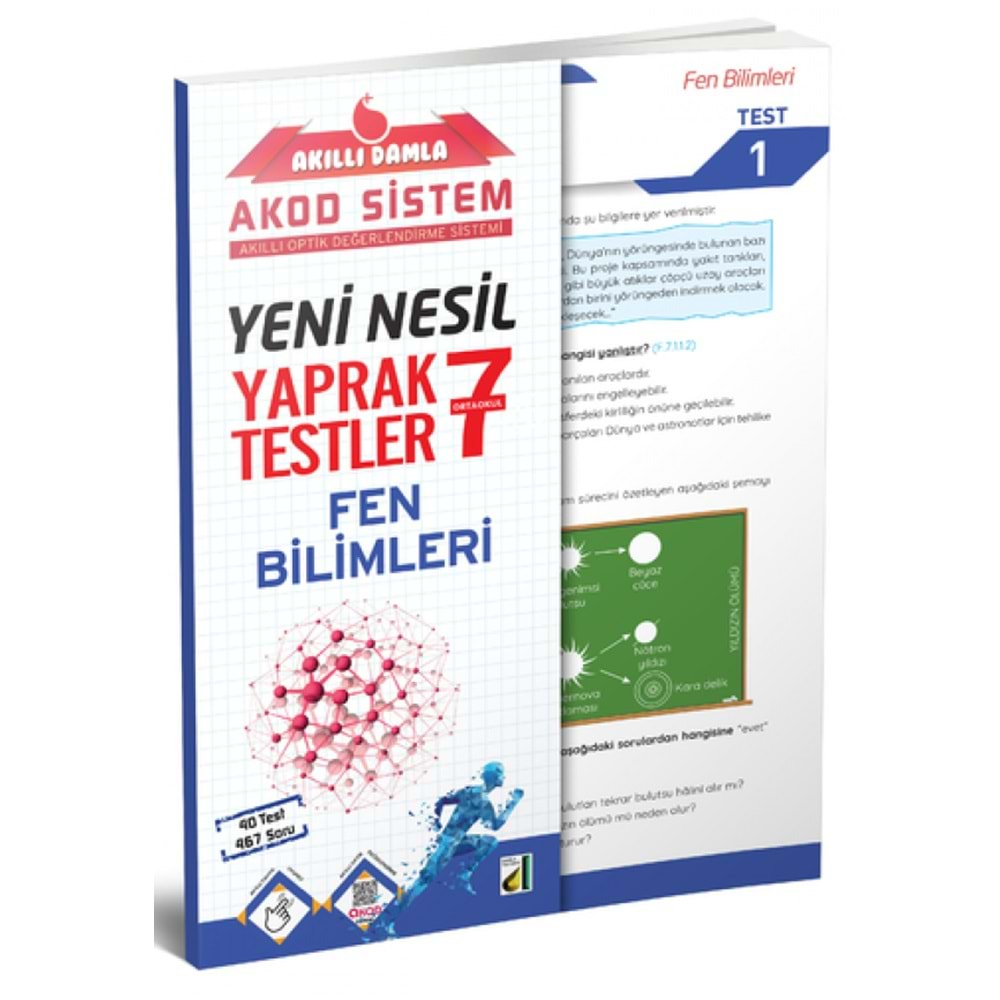 DAMLA | 7. SINIF YENİ NESİL FEN BİLİMLERİ YAPRAK TESTLER - 2022