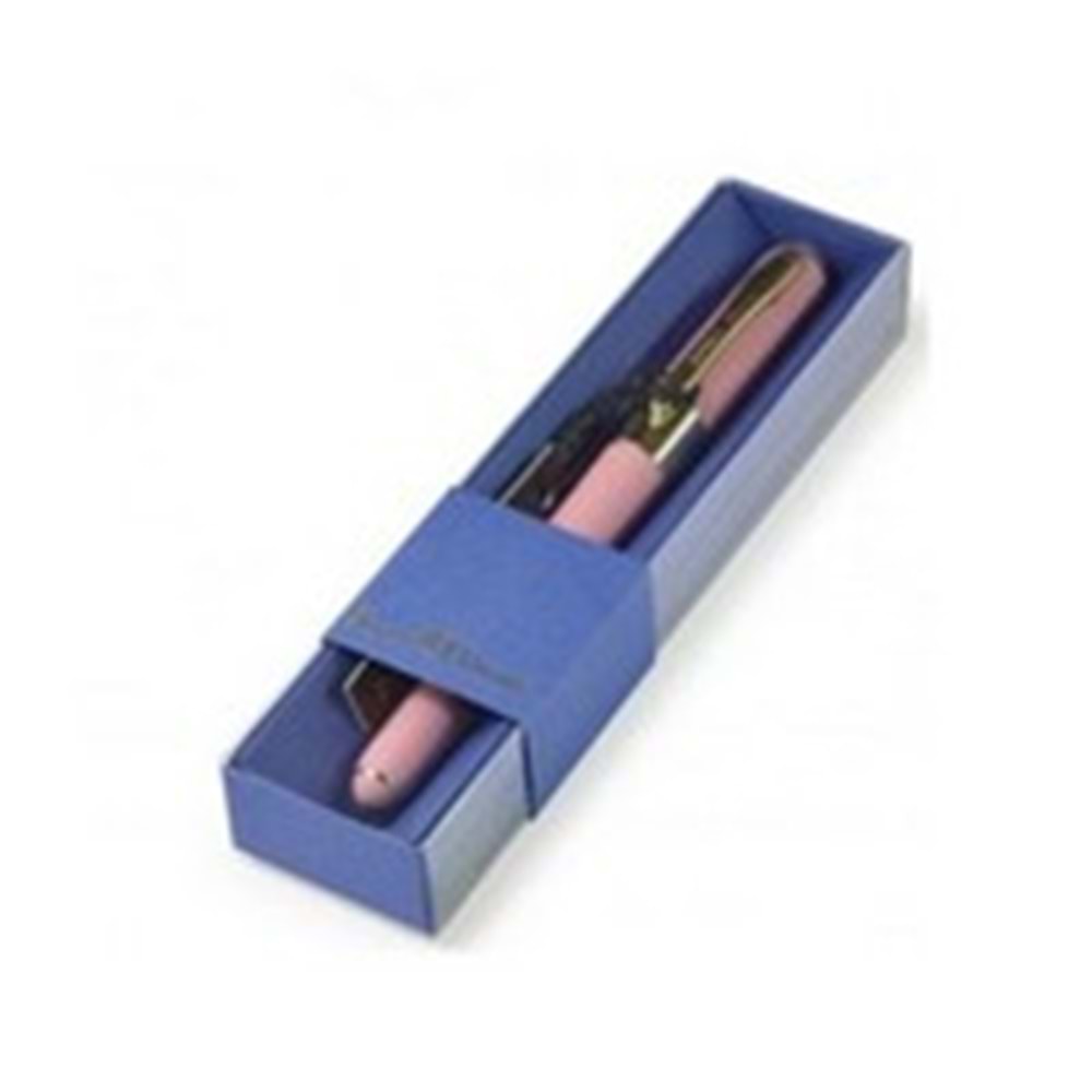 BRUNOVİSCONTİ | MONACO 0,5MM TÜKENMEZ KALEM MAVİ ( KAHVERENGİ GÖVDE) 20-0125-052