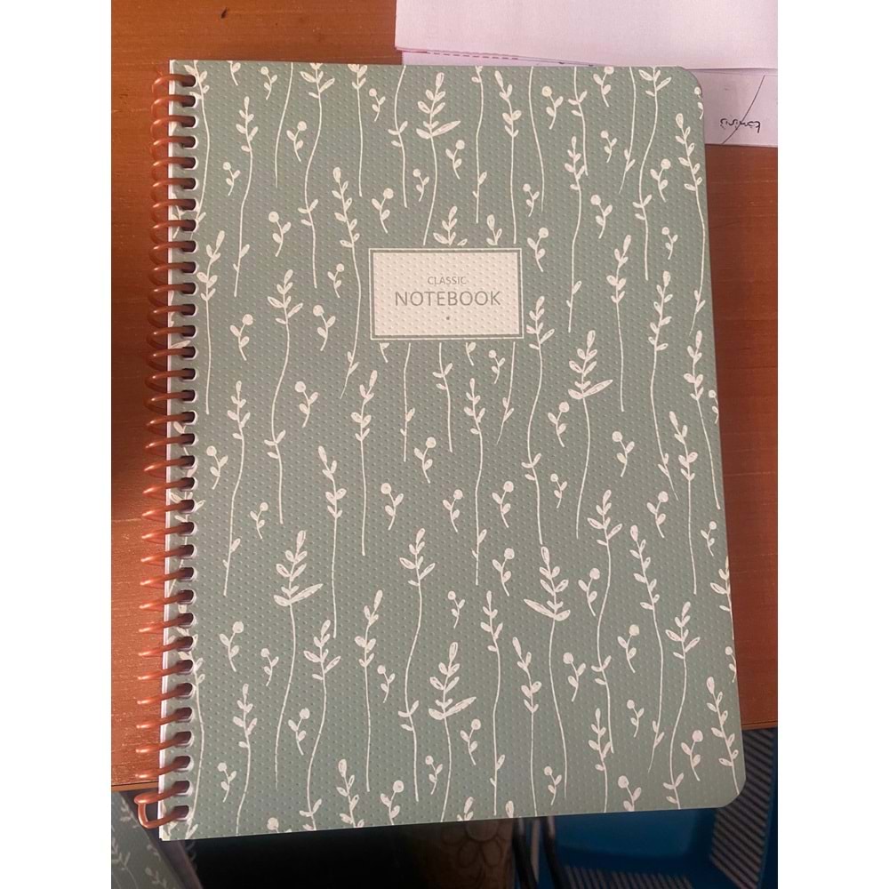 KESKİNCOLOR | 16,50*22,5 80YP. KARELİ KARTON KP. SPR. PASTEL FLORA DEFTER - 384942-99