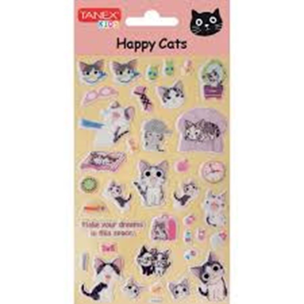 TANEX | TNX-25148 PUFFY SEMPATİK KEDİ-8 SERİSİ