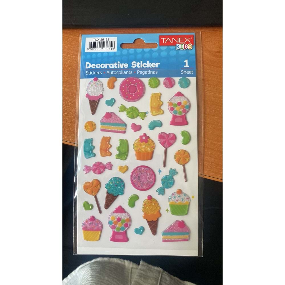 TANEX | TNX-25162 PUFFY RENKLİ TATLI SERİSİ