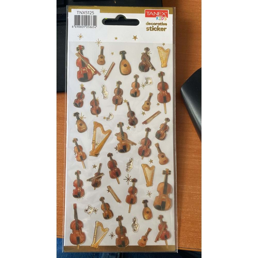 TANEX | TNX-5125 PUFFY MÜZİK ALETLERİ STİCKER -6 SERİSİ