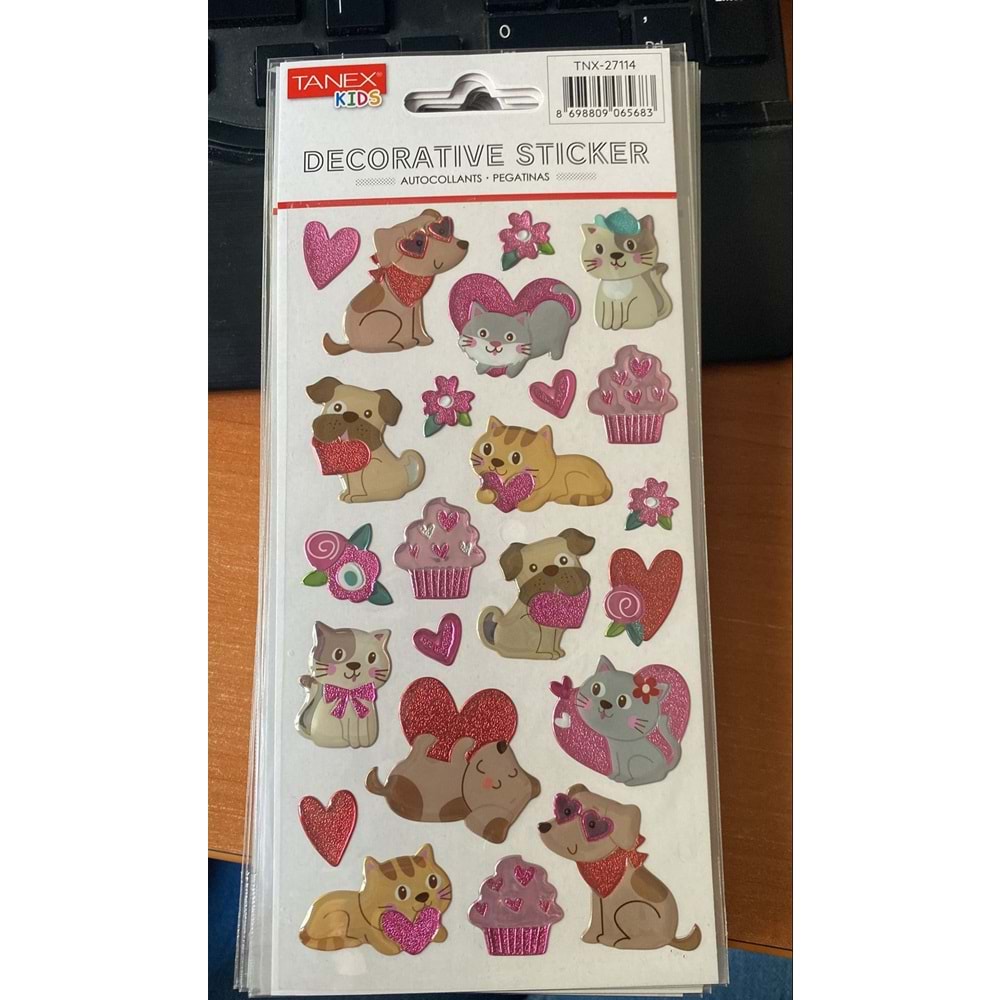 TANEX | TNX-27114 PUFFY AŞIK KEDİ VE KÖPEK SERİSİ