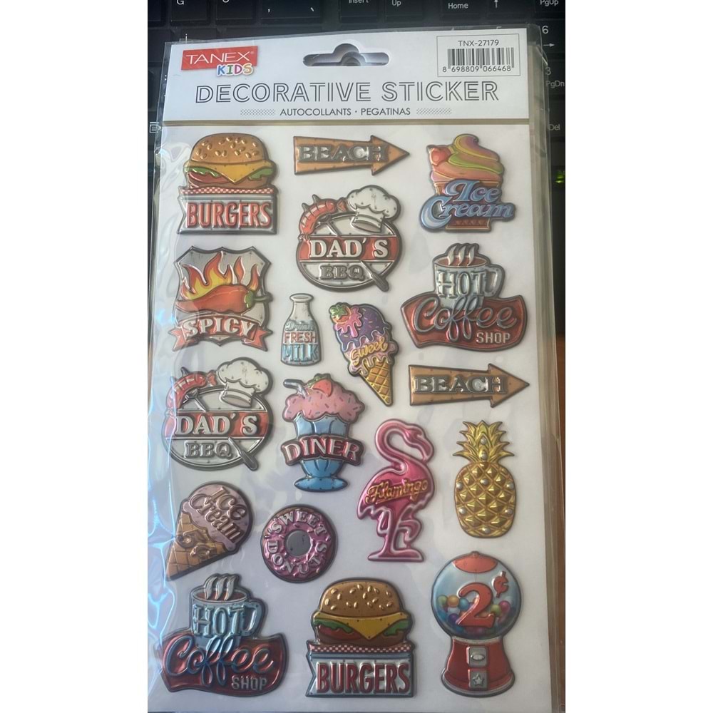 TANEX | TNX-27179 PUFFY FAST FOOD SERİSİ