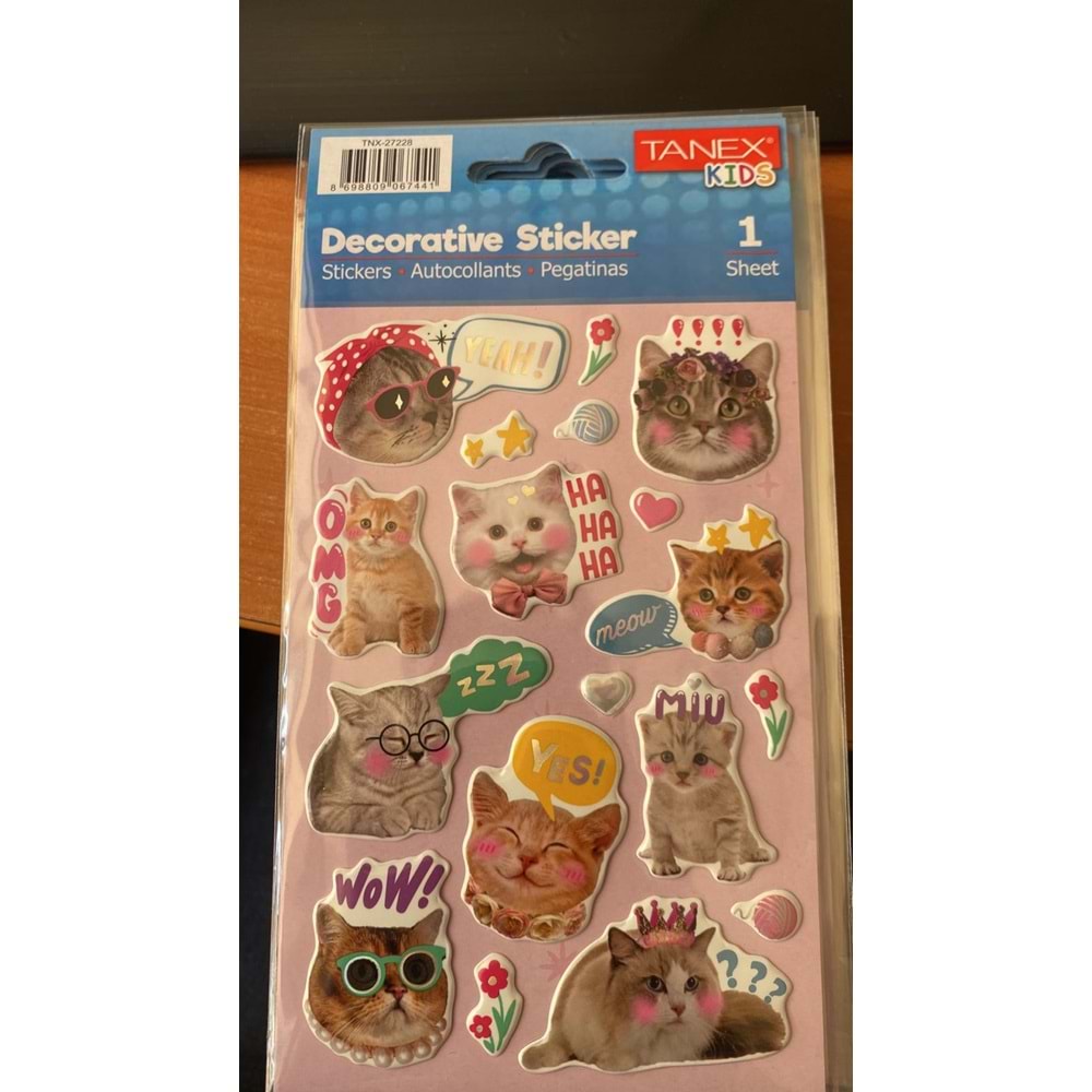 TANEX | TNX-27228 PUFFY İNSTAGRAM KEDİLERİ SERİSİ
