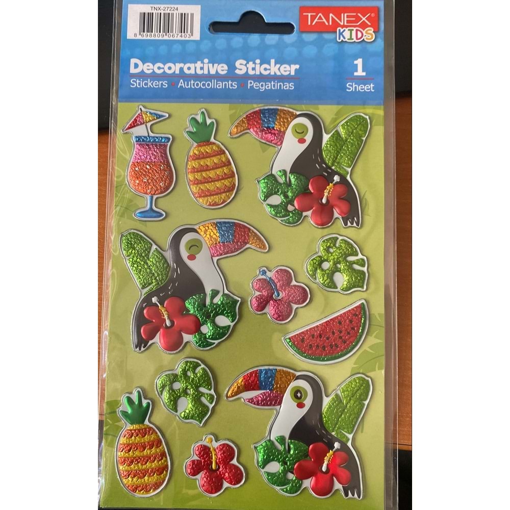 TANEX | TNX-27224 PUFFY TROPİK KUŞ SERİSİ