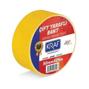 KRAF | ÇİFT TARAFLI BANT 50MMX25M 2550G