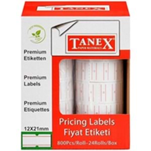 TANEX | FİYAT ETİKET FOSFORLU BEYAZ