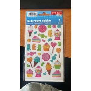 TANEX | TNX-25162 PUFFY RENKLİ TATLI SERİSİ