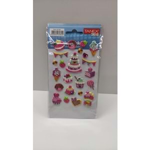 TANEX | TNX-25180 PUFFY RENKLİ PASTA SERİSİ