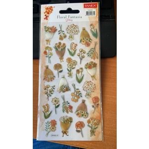 TANEX | TNX-5131 PUFF FLORAL FANTASİA STİCKER -12 SERİSİ