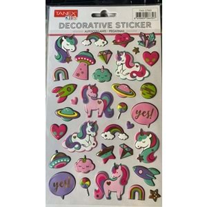 TANEX | TNX-27163 PUFFY UZAY UNICORN SERİSİ