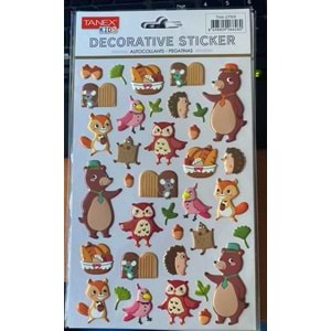 TANEX | TNX-27159 PUFFY MUTLU ORMAN HAYVANLARI SERİSİ