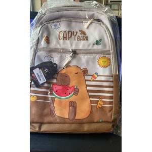 SENTOR | 319274 CAPYBARA İLKOKUL ÇANTASI + BESLENME + KALEMLİK SET - VİZON