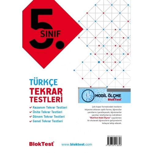 TUDEM | 5. SINIF BLOKTEST TÜRKÇE TEKRAR TESTLERİ - 2021