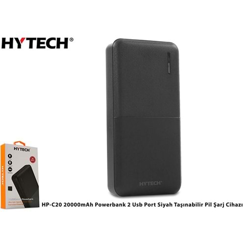 HYTECH | HP-C20 20000mAh POWERBANK 2 USB PORT SİYAH