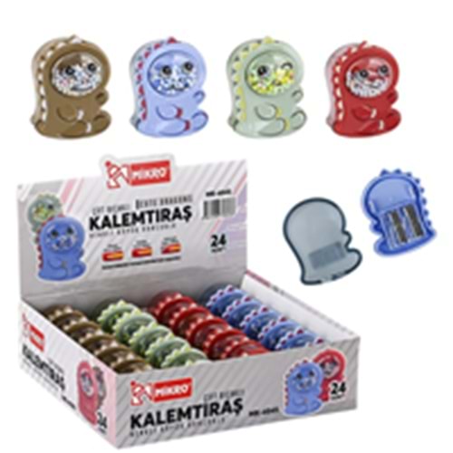 MİKRO | CUTE DRAGONS ÇİFT BIÇAKLI KALEMTIRAŞ MK-4045-24