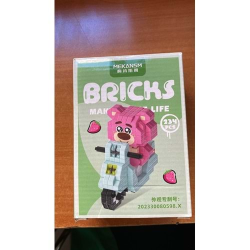 KİWİ | MEKANS MOTORLU PEMBE AYICIK 234 PRÇ. LEGO