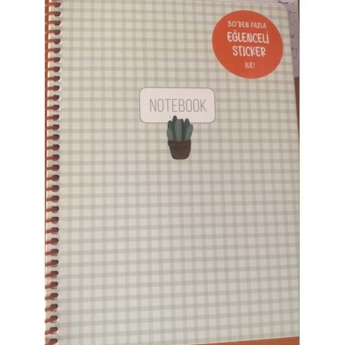 KESKİNCOLOR | 16,50*22,5 80YP.ÇİZGİLİ KARTON KP. SPR. PÖTİKARE DEFTER - 386641-99