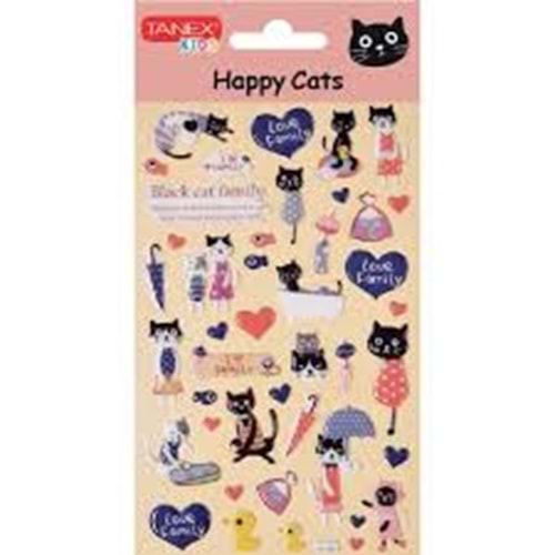 TANEX | TNX-25143 PUFFY SEMPATİK KEDİ-3 SERİSİ