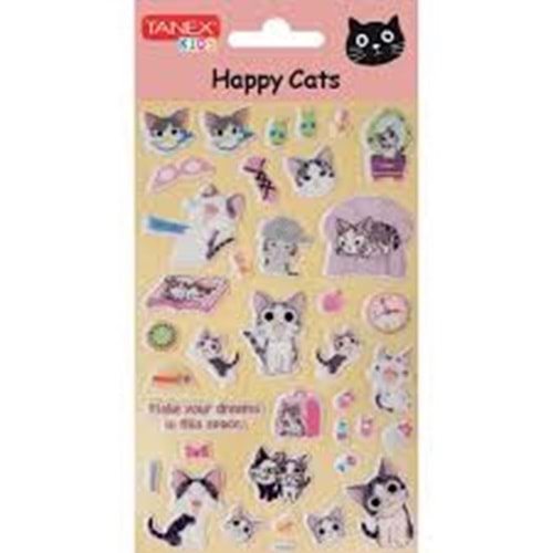 TANEX | TNX-25148 PUFFY SEMPATİK KEDİ-8 SERİSİ
