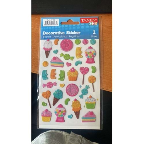 TANEX | TNX-25162 PUFFY RENKLİ TATLI SERİSİ