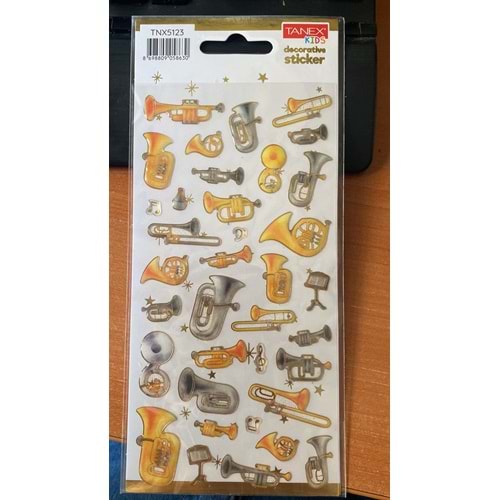 TANEX | TNX-5123 PUFFY MÜZİK ALETLERİ STİCKER -4 SERİSİ