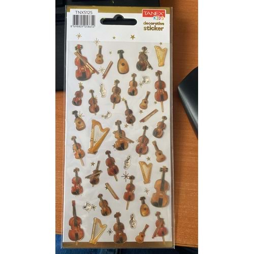 TANEX | TNX-5125 PUFFY MÜZİK ALETLERİ STİCKER -6 SERİSİ