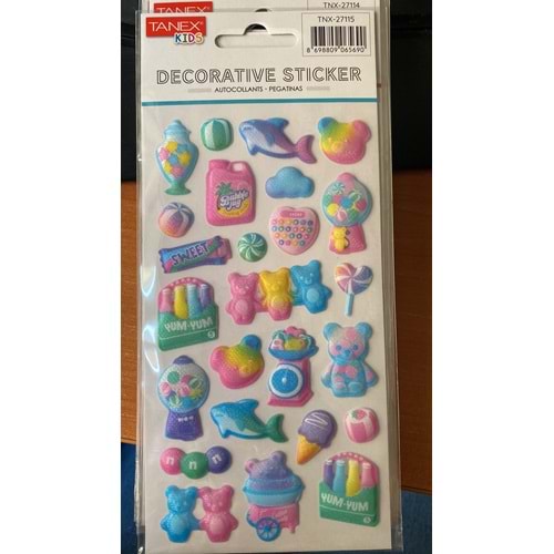 TANEX | TNX-27115 PUFFY RENKLİ ŞİŞKİN SERİSİ